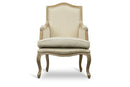 Asami Wood Accent Chair, Beige Baxton