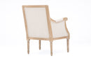 William Wood & Light Beige Linen Accent Chair Baxton