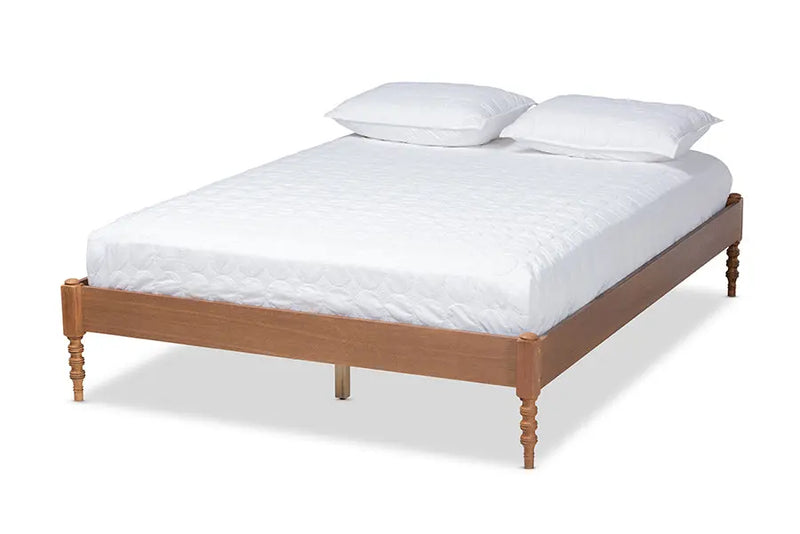 Addison Ash Walnut Wood Platform Bed (Full) iHome Studio