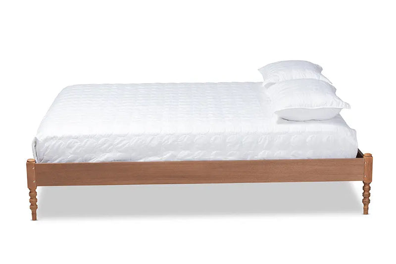 Addison Ash Walnut Wood Platform Bed (Full) iHome Studio