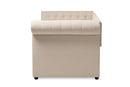 Vance Beige Fabric Trundle Daybed Baxton