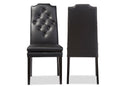 Newcastle Black Faux Leather Button-Tufted Dining Chair (Set of 2) Baxton