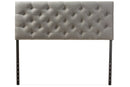 Leena Gray Fabric Upholstered Button-tufted Full Size Headboard Baxton