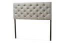 Leena Gray Fabric Upholstered Button-tufted Full Size Headboard Baxton