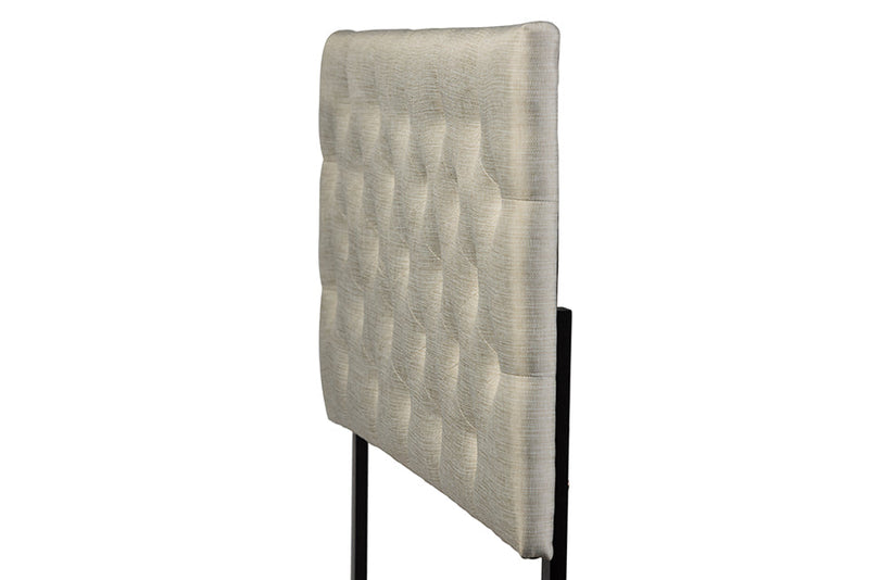 Leena Light Beige Fabric Upholstered Button-tufted Queen Size Headboard Baxton