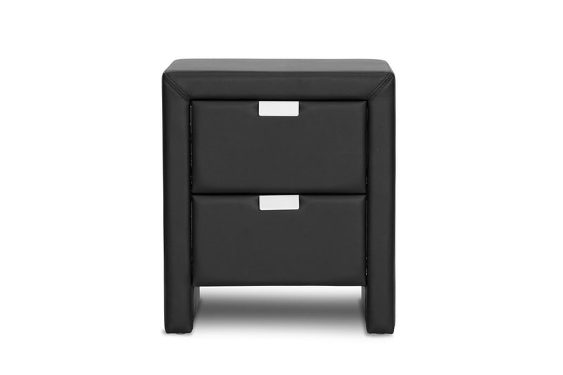 Galvin Black Upholstered Modern , 2-Drawers