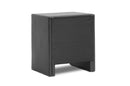 Galvin Black Upholstered Modern Nightstand, 2-Drawers Baxton