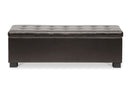 Eleri Dark Brown Ottoman Baxton