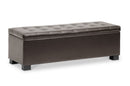 Eleri Dark Brown Ottoman Baxton