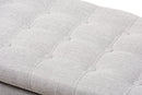 Alfro Grayish Beige Fabric Upholstered Button-Tufting Storage Ottoman Bench Baxton