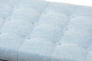 Alfro Light Blue Fabric Upholstered Button-Tufting Storage Ottoman Bench Baxton
