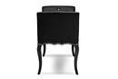 Kaila Black Faux Leather Classic Seating Bench Baxton