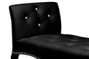Kaila Black Faux Leather Classic Seating Bench Baxton