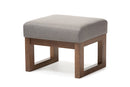 Roana Gray Fabric Upholstered Ottoman Stool Baxton