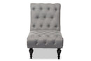 Gitano Gray Fabric Upholstered Button-tufted Chaise Lounge Baxton
