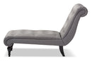 Gitano Gray Fabric Upholstered Button-tufted Chaise Lounge Baxton