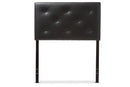 Becker Black Faux Leather Upholstered Twin Size Headboard Baxton