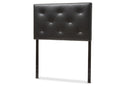 Becker Black Faux Leather Upholstered Twin Size Headboard Baxton