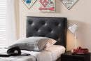 Becker Black Faux Leather Upholstered Twin Size Headboard Baxton