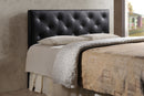 Becker Modern and Contemporary Queen Black Faux Leather Upholstered Headboard