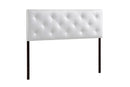 Becker King White Faux Leather Upholstered Headboard Baxton