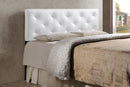 Becker King White Faux Leather Upholstered Headboard Baxton
