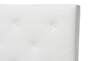 Becker White Faux Leather Upholstered Twin Size Headboard Baxton