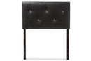 Kai Black Faux Leather Upholstered Twin Size Headboard Baxton