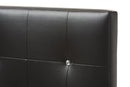 Kai Black Faux Leather Upholstered Twin Size Headboard Baxton
