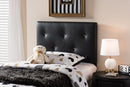 Kai Black Faux Leather Upholstered Twin Size Headboard Baxton