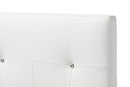 Kai White Faux Leather Upholstered Twin Size Headboard Baxton