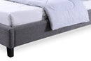 Heidi Queen Size Gray Fabric Upholstered Platform Base Bed Baxton