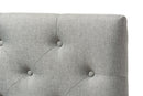 Leena Gray Fabric Button-Tufted Twin Size Headboard Baxton
