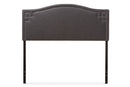 Sadie Dark Gray Fabric Upholstered King Size Headboard Baxton