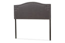 Sadie Dark Gray Fabric Upholstered Queen Size Headboard Baxton