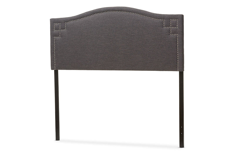 Sadie Dark Gray Fabric Upholstered Full Size Headboard Baxton