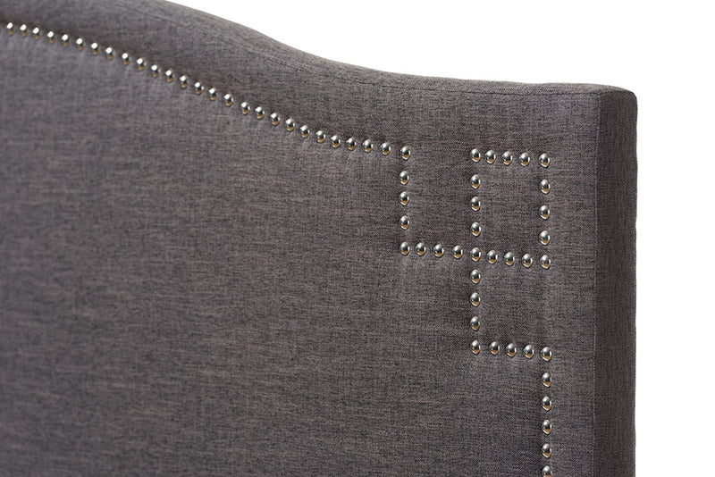 Sadie Dark Gray Fabric Upholstered Full Size Headboard Baxton
