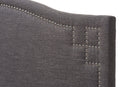 Sadie Dark Gray Fabric Upholstered King Size Headboard Baxton