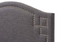 Sadie Dark Gray Fabric Upholstered Twin Size Headboard Baxton