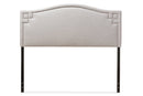 Sadie Grayish Beige Fabric Upholstered Queen Size Headboard Baxton