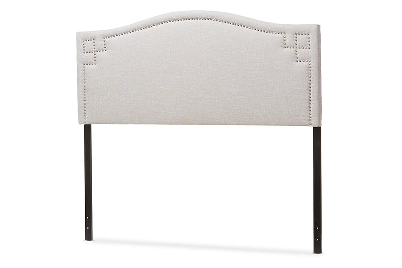 Sadie Grayish Beige Fabric Upholstered Full Size Headboard Baxton