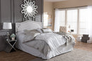 Sadie Grayish Beige Fabric Upholstered Queen Size Headboard Baxton