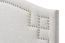 Sadie Grayish Beige Fabric Upholstered Twin Size Headboard Baxton