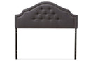 Halen Dark Gray Fabric Upholstered Full Size Headboard Baxton