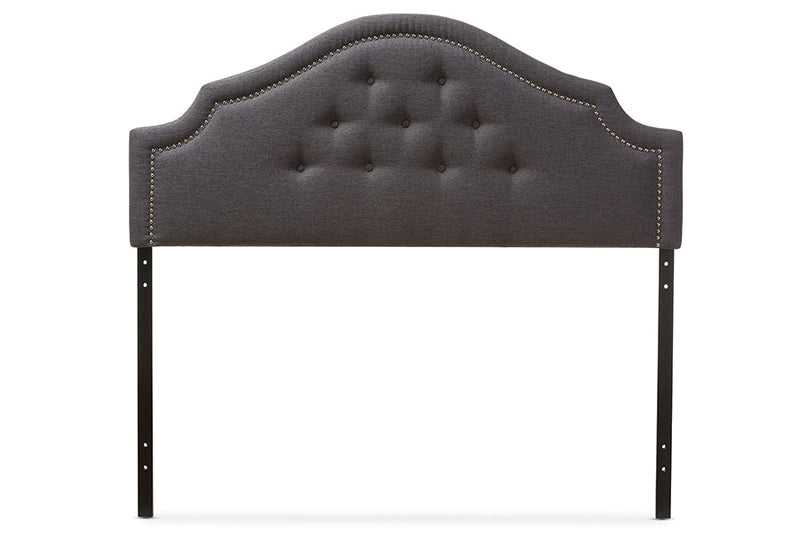 Halen Dark Gray Fabric Upholstered King Size Headboard Baxton