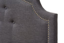Halen Dark Gray Fabric Upholstered Full Size Headboard Baxton