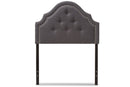 Halen Dark Gray Fabric Upholstered Twin Size Headboard Baxton
