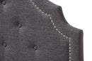 Halen Dark Gray Fabric Upholstered Twin Size Headboard Baxton
