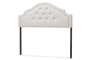 Halen Grayish Beige Fabric Upholstered Full Size Headboard Baxton