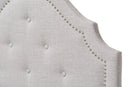 Halen Grayish Beige Fabric Upholstered Twin Size Headboard Baxton